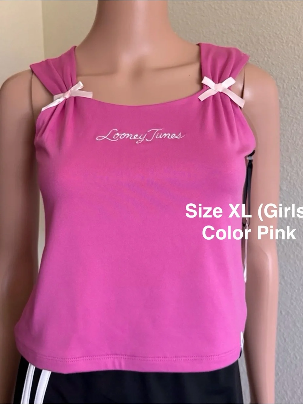 Justice x Looney Tunes Girls Bow Detail Top, Size XL